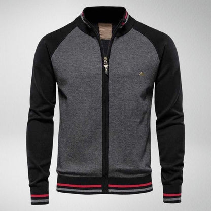 Men's Striped Knit Cardigan