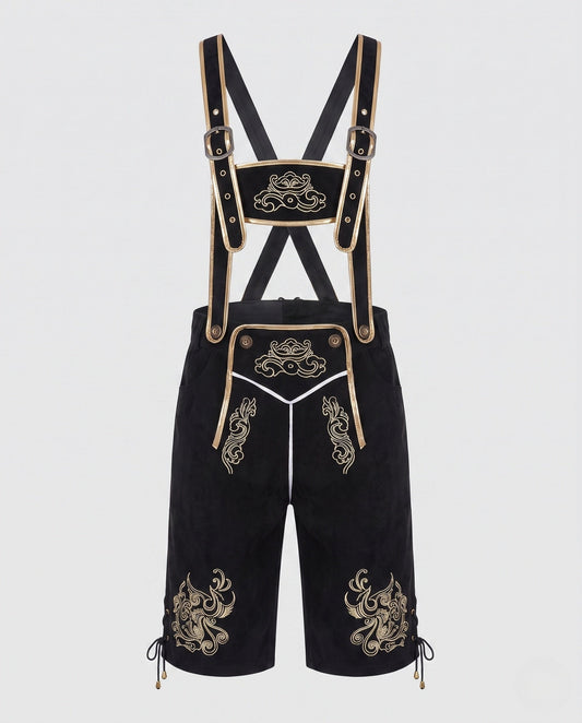 Men's Trachten Lederhosen with Traditional Embroidery