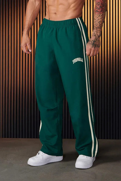 Men's Track Pants with Double Stripes | Breathable & Flexible
