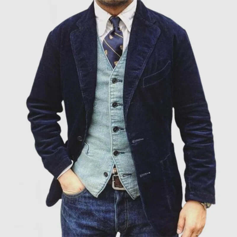Men's Vintage Lapel Blazer