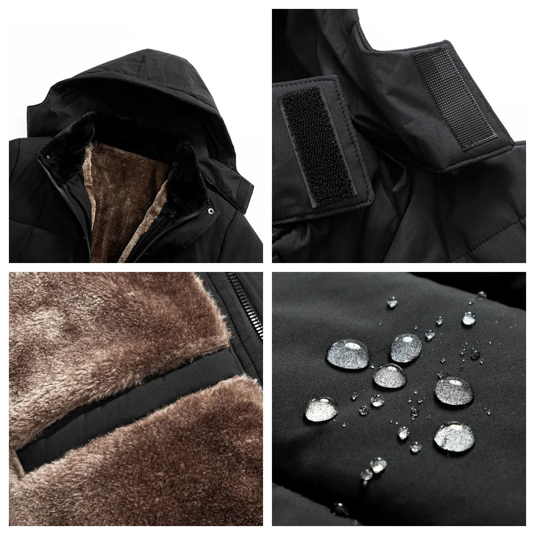Men's Warm Fur-Lined Puffer Jacket