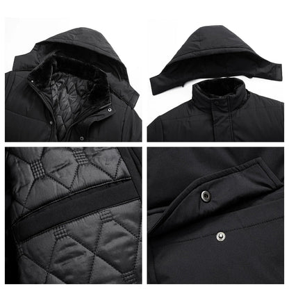 Men's Warm Fur-Lined Puffer Jacket