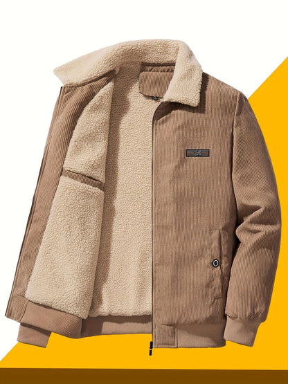 Men's Warm Winter Jacket - Thick Quilted Coat