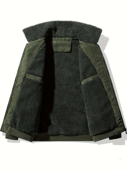 Men's Warm Winter Jacket - Thick Quilted Coat