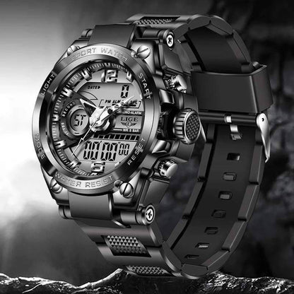 Men's Waterproof LED Digital Analog Sports Watch
