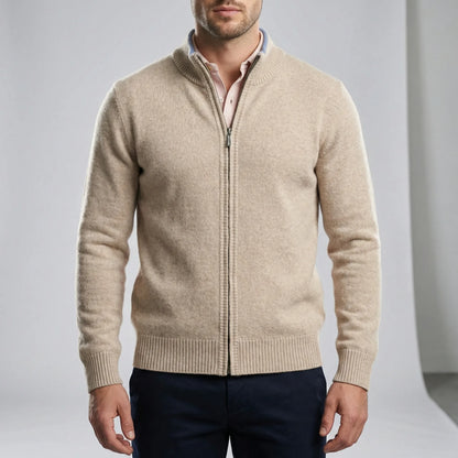 Men's Zip Cardigan – Stylish Regular Fit for Versatile Comfort