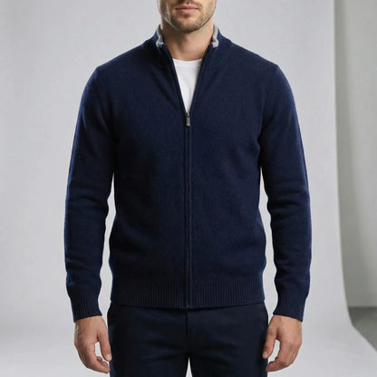 Men's Zip Cardigan – Stylish Regular Fit for Versatile Comfort