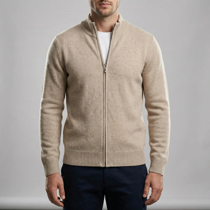 Men's Zip Cardigan – Stylish Regular Fit for Versatile Comfort