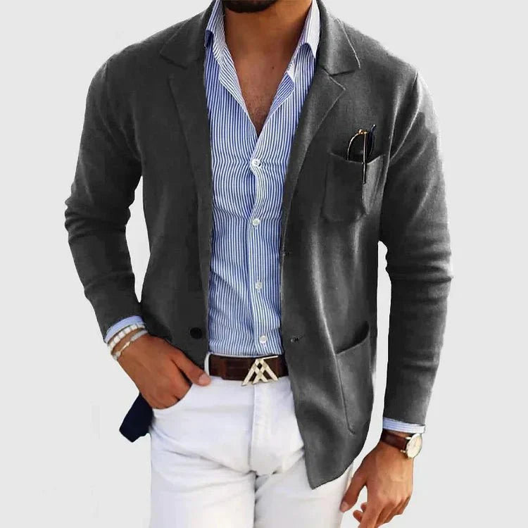 Michael | Men's Casual Knit Blazer - Image 7