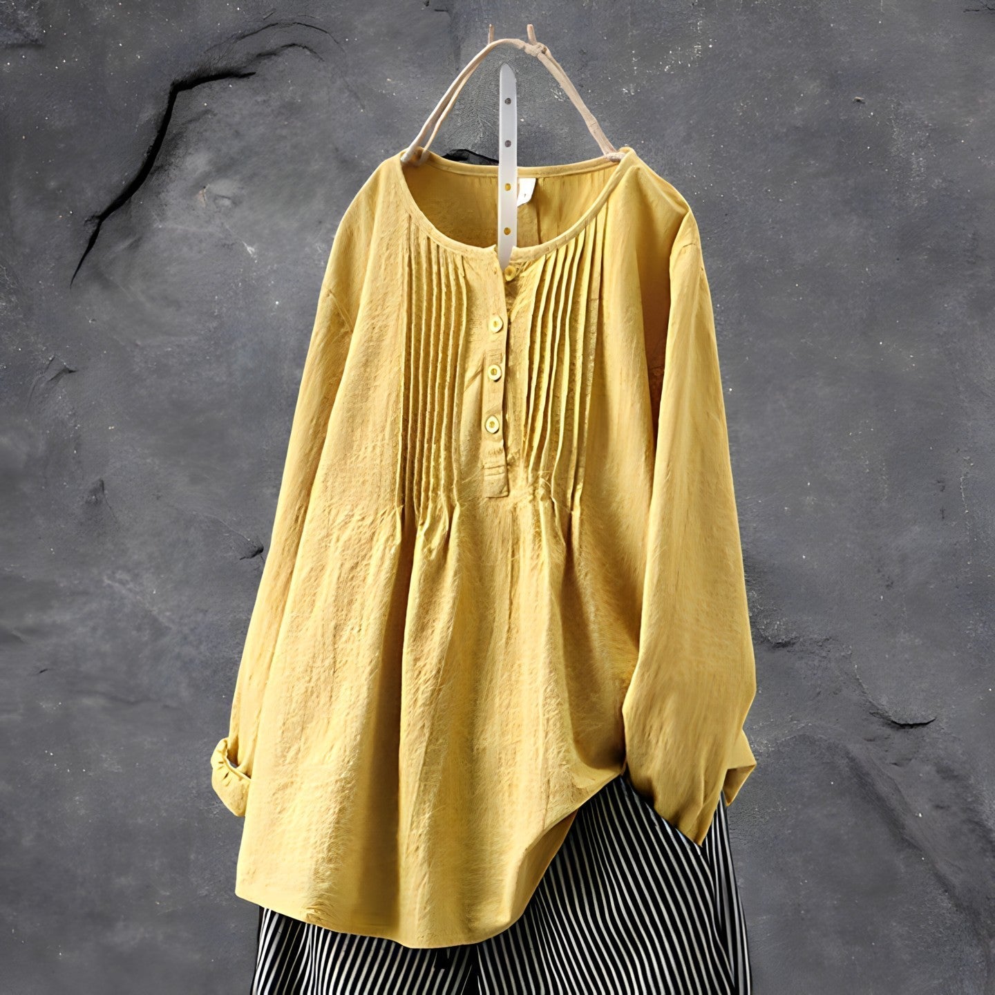 Image of Michelle | Women's Long Sleeve Button Front Peplum Blouse