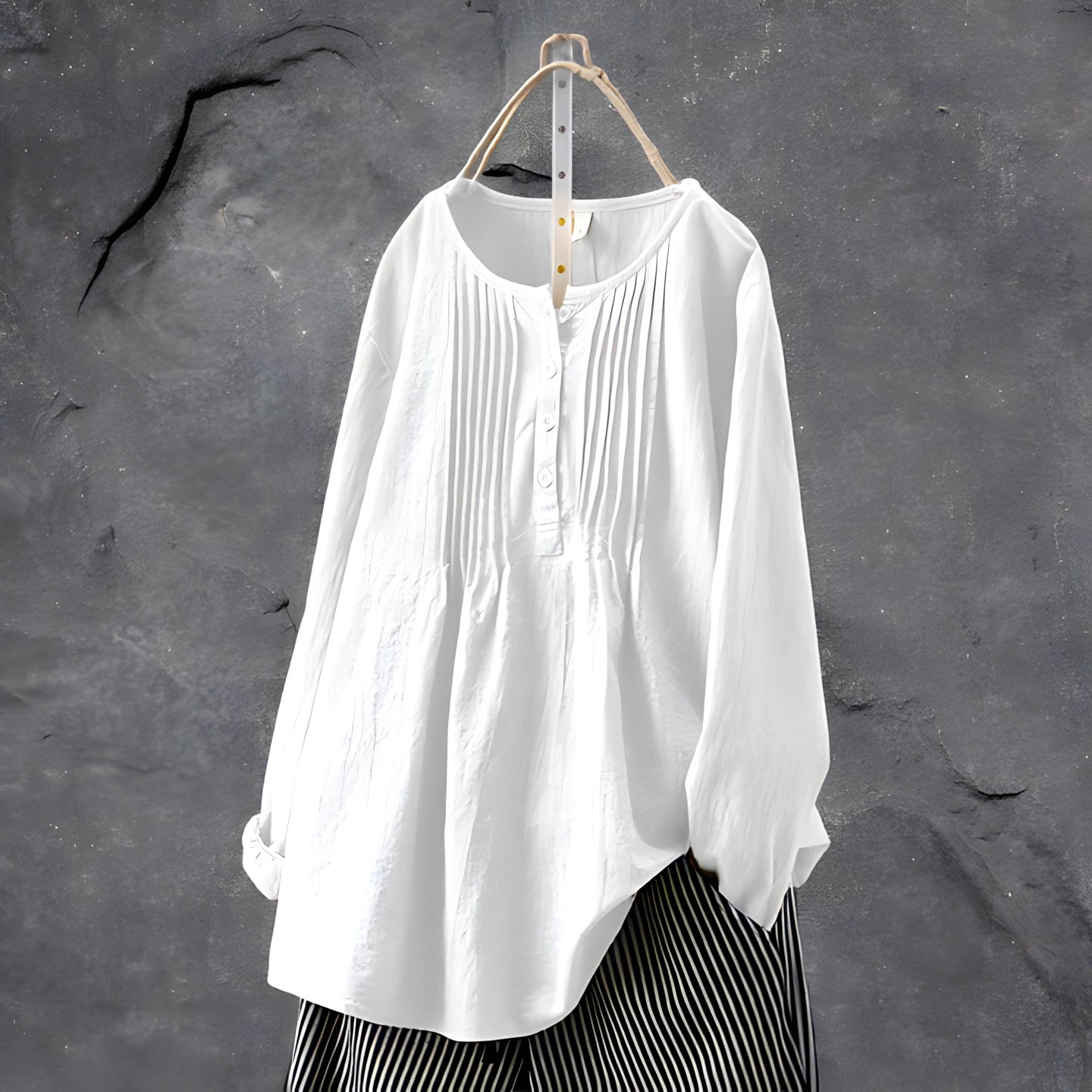 Image of Michelle | Women's Long Sleeve Button Front Peplum Blouse