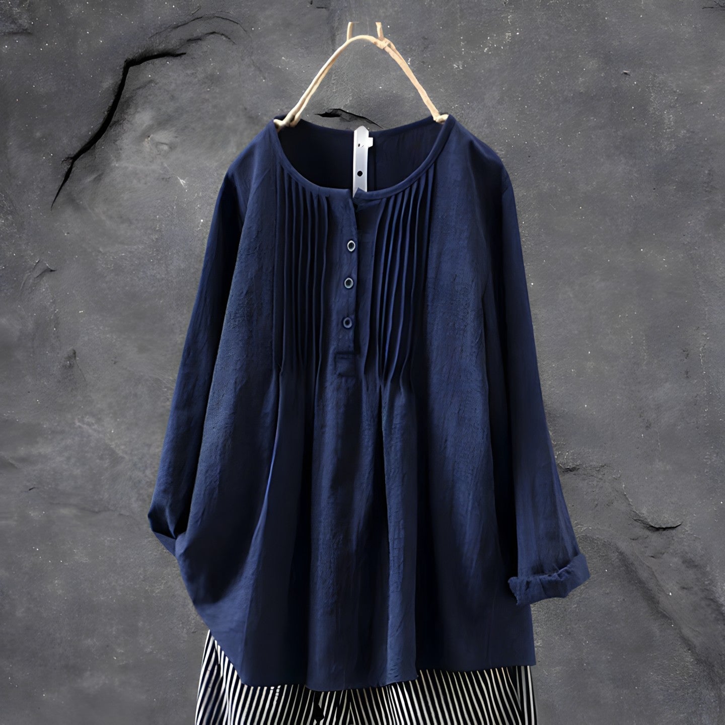 Image of Michelle | Women's Long Sleeve Button Front Peplum Blouse