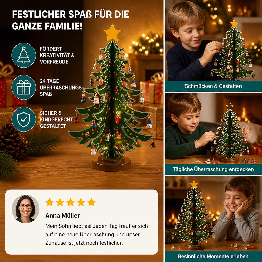 Mini Christmas Tree Ornament Advent Calendar – 24 Days Filled with Christmas Surprises