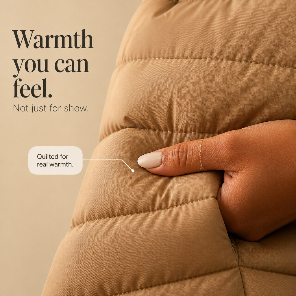 Mixed-Media Quilted Puffer Knit-Sleeve Jacket