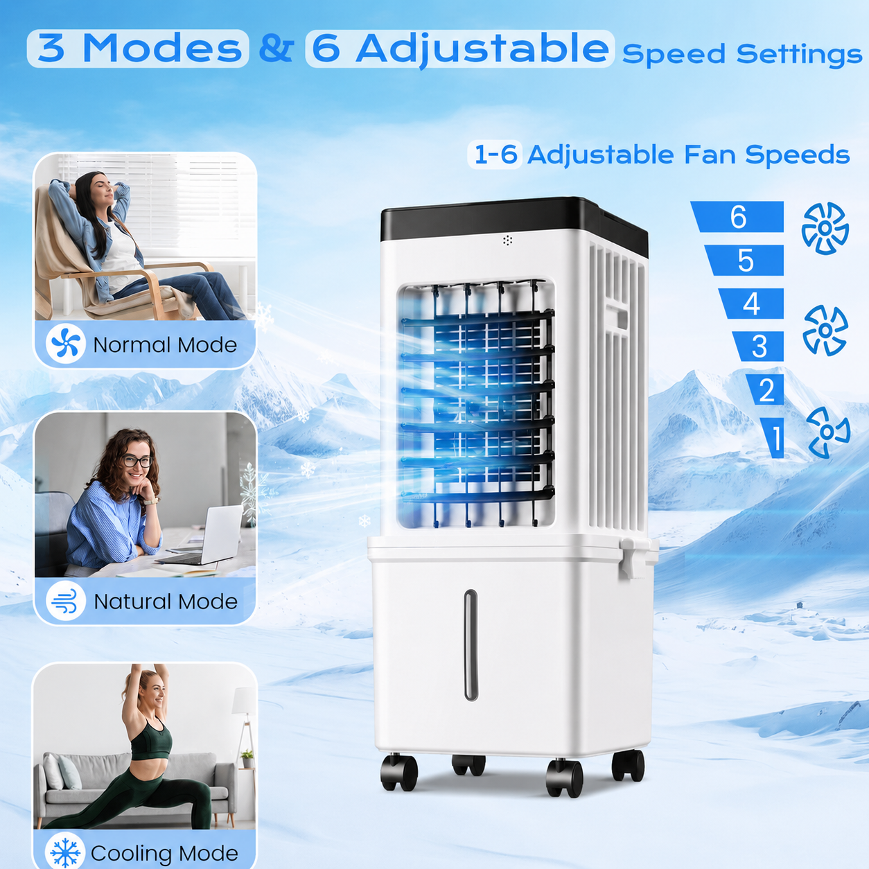 Mobile Evaporative Cooler with 12L Tank & Remote - Image 1