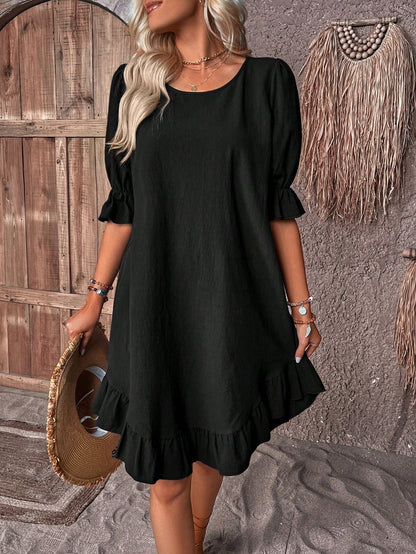 Image of Morgan | Women's Ruffle A-Line Mini Dress