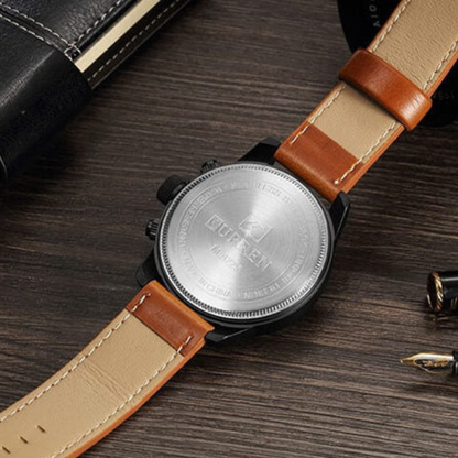Multifunction Chronograph Watch with Date Display