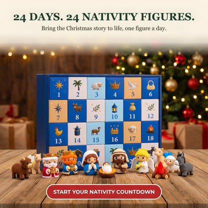 Nativity Advent Calendar, 24 3D Printed Figures for the Christmas Story