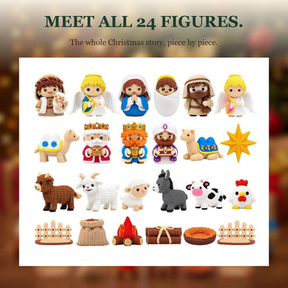 Nativity Advent Calendar, 24 3D Printed Figures for the Christmas Story