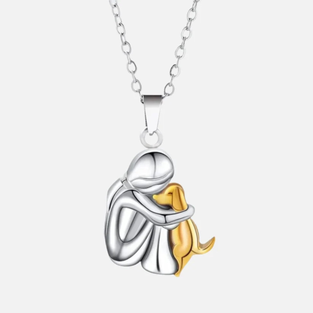Necklace - Heart and Dog Pendant for Animal Lovers