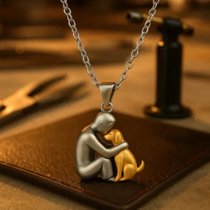Necklace - Heart and Dog Pendant for Animal Lovers
