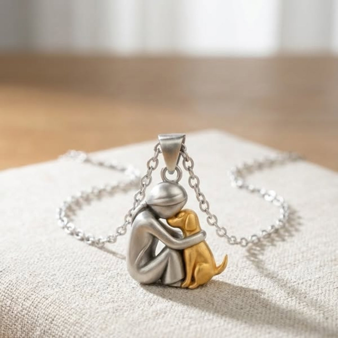 Necklace - Heart and Dog Pendant for Animal Lovers