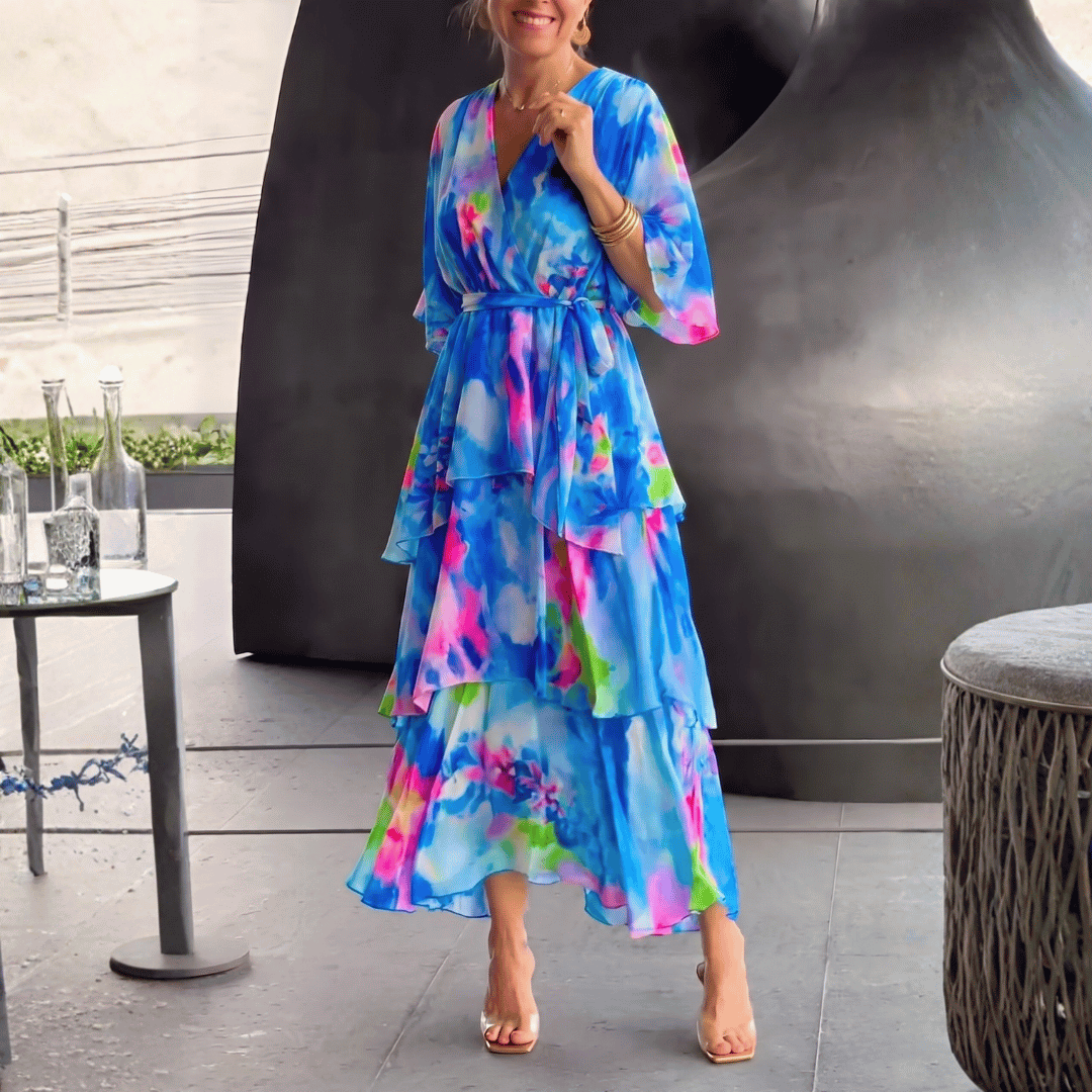 Nicolette | Elegant V-Neck Dress for Any Occasion - Image 1