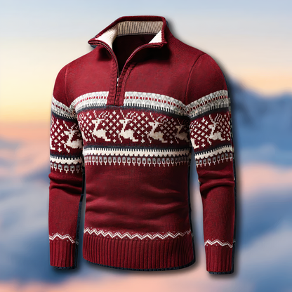 Niels | Men's Quarter-Zip Fair Isle Sweater