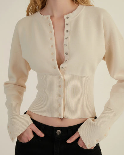 Nora | Women's Long-Sleeved Cropped Cardigan