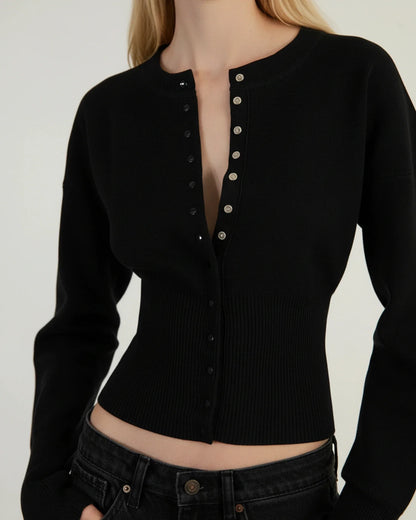 Nora | Women's Long-Sleeved Cropped Cardigan