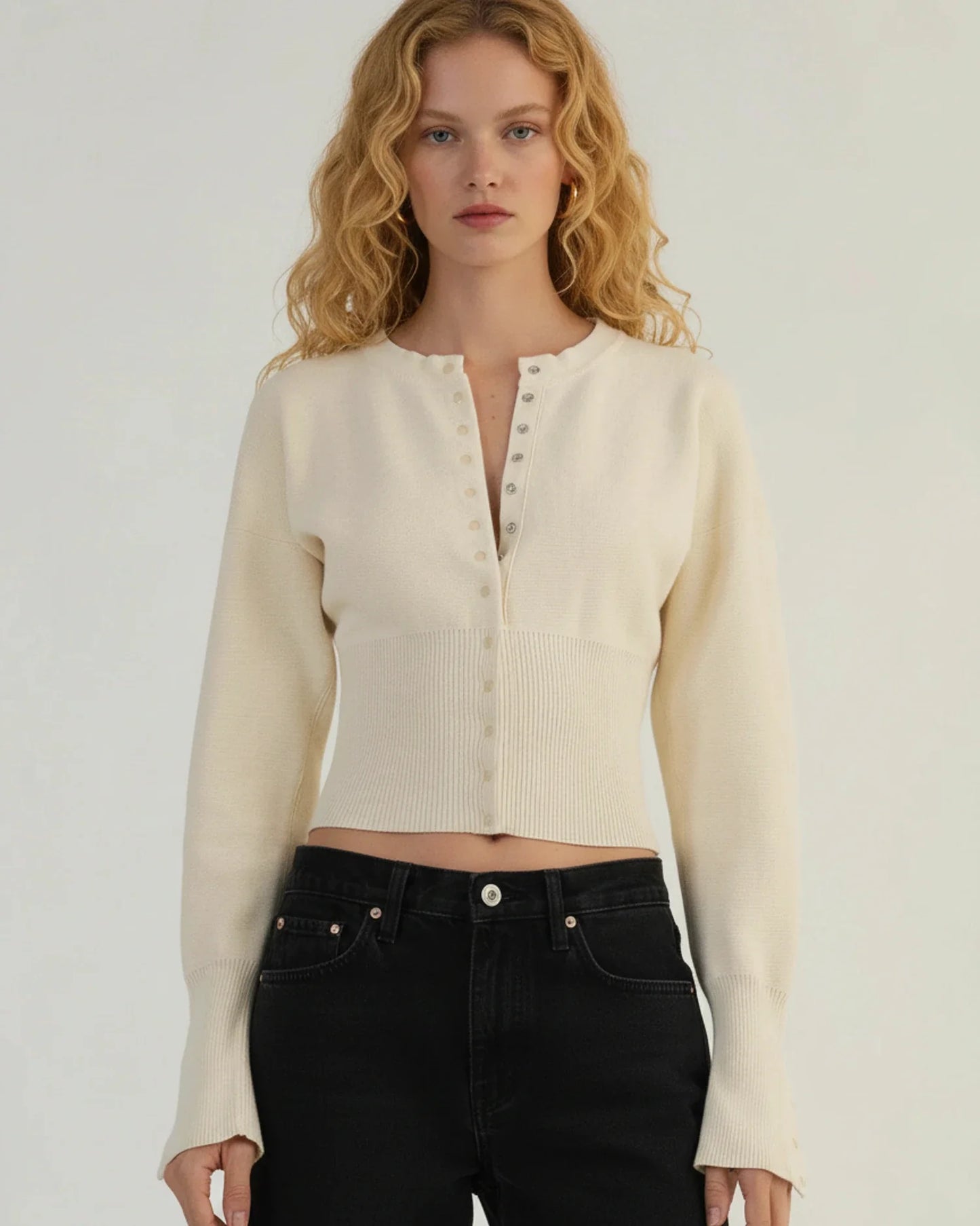 Nora | Women's Long-Sleeved Cropped Cardigan