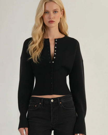 Nora | Women's Long-Sleeved Cropped Cardigan