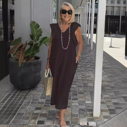 Hallie | Stylish Sleeveless Linen Dress for Summer - Image 21