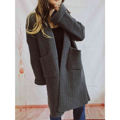 Nora | Women's Oversized Knit Open Front Long Cardigan - Image 10