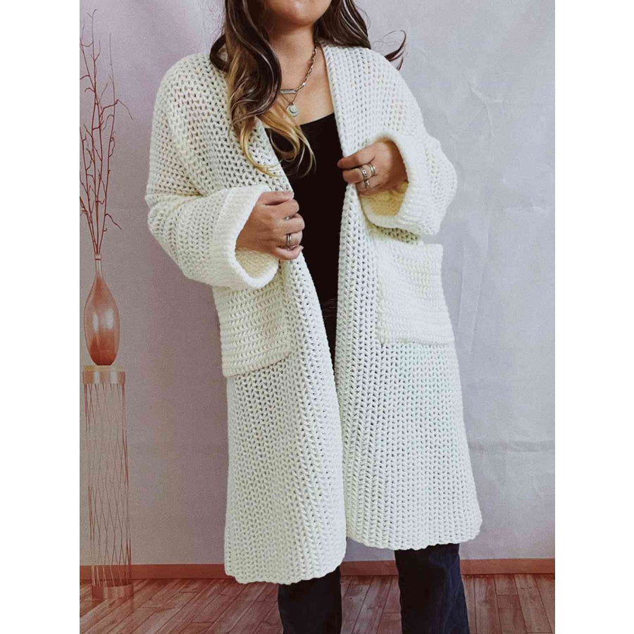 Nora | Women's Oversized Knit Open Front Long Cardigan - Image 13