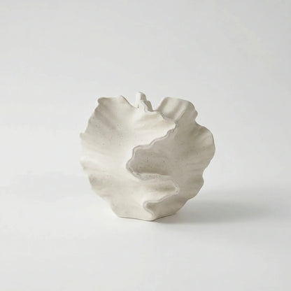 Organically Shaped Decorative Vase with Wave Texture