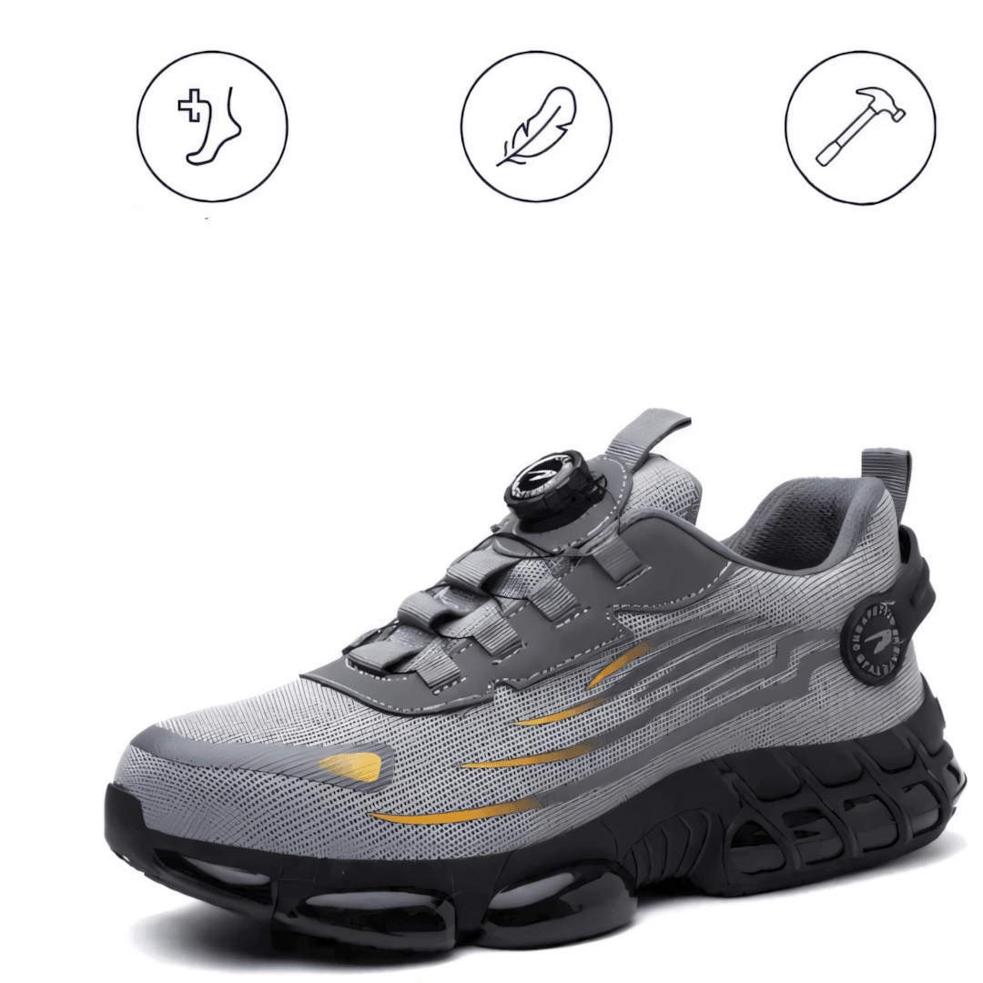 Orthopedic Steel Toe Safety Work Shoes with Memory Foam