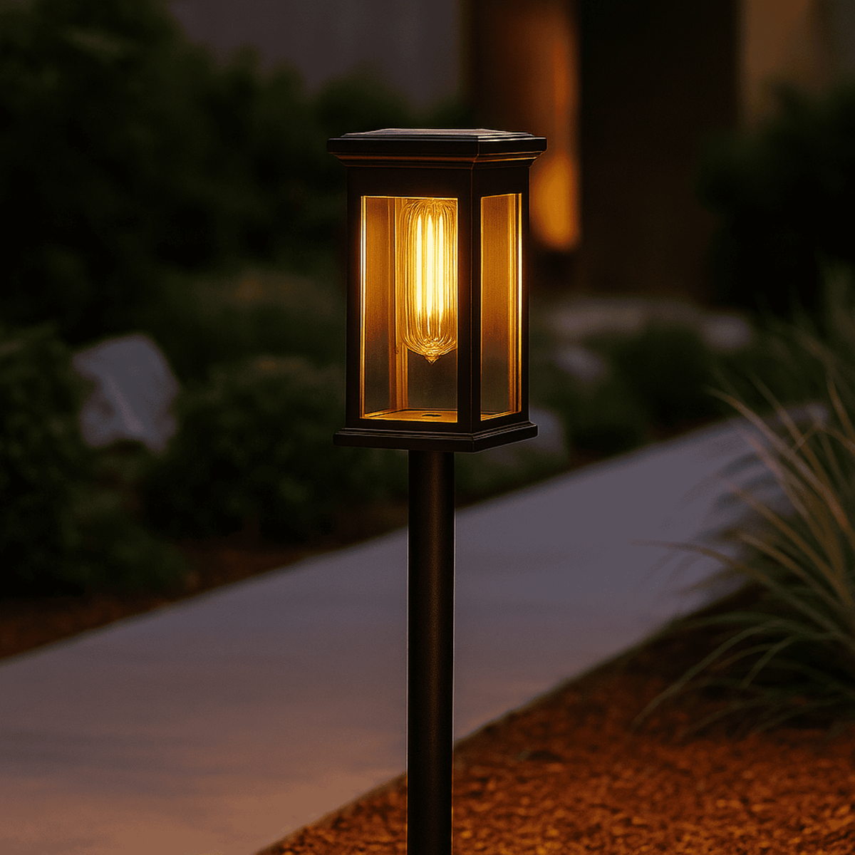 Outdoor ABS Solar LED Lantern Pathway Light