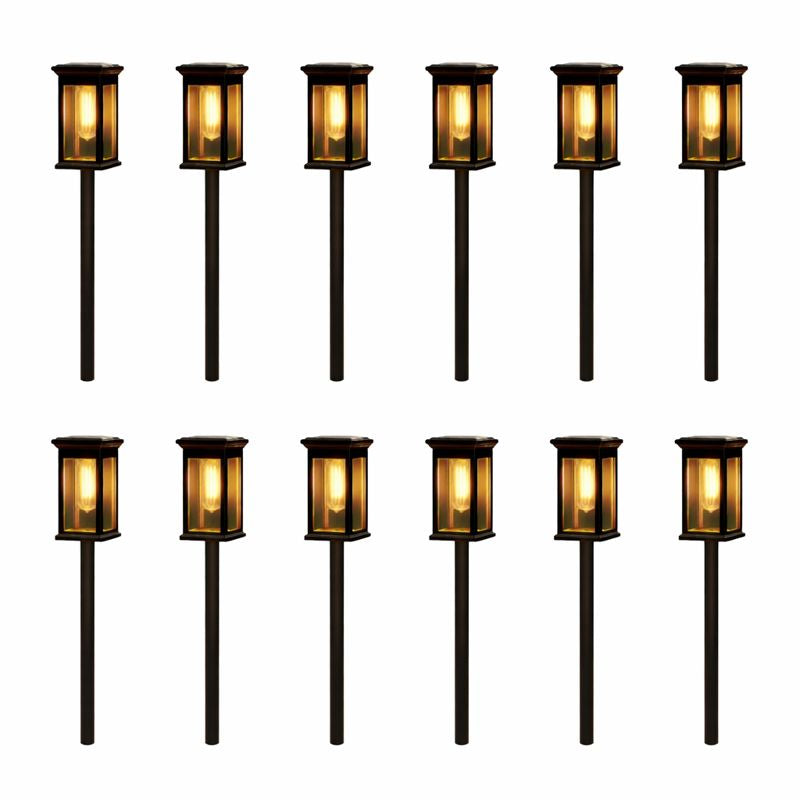 Outdoor ABS Solar LED Lantern Pathway Light