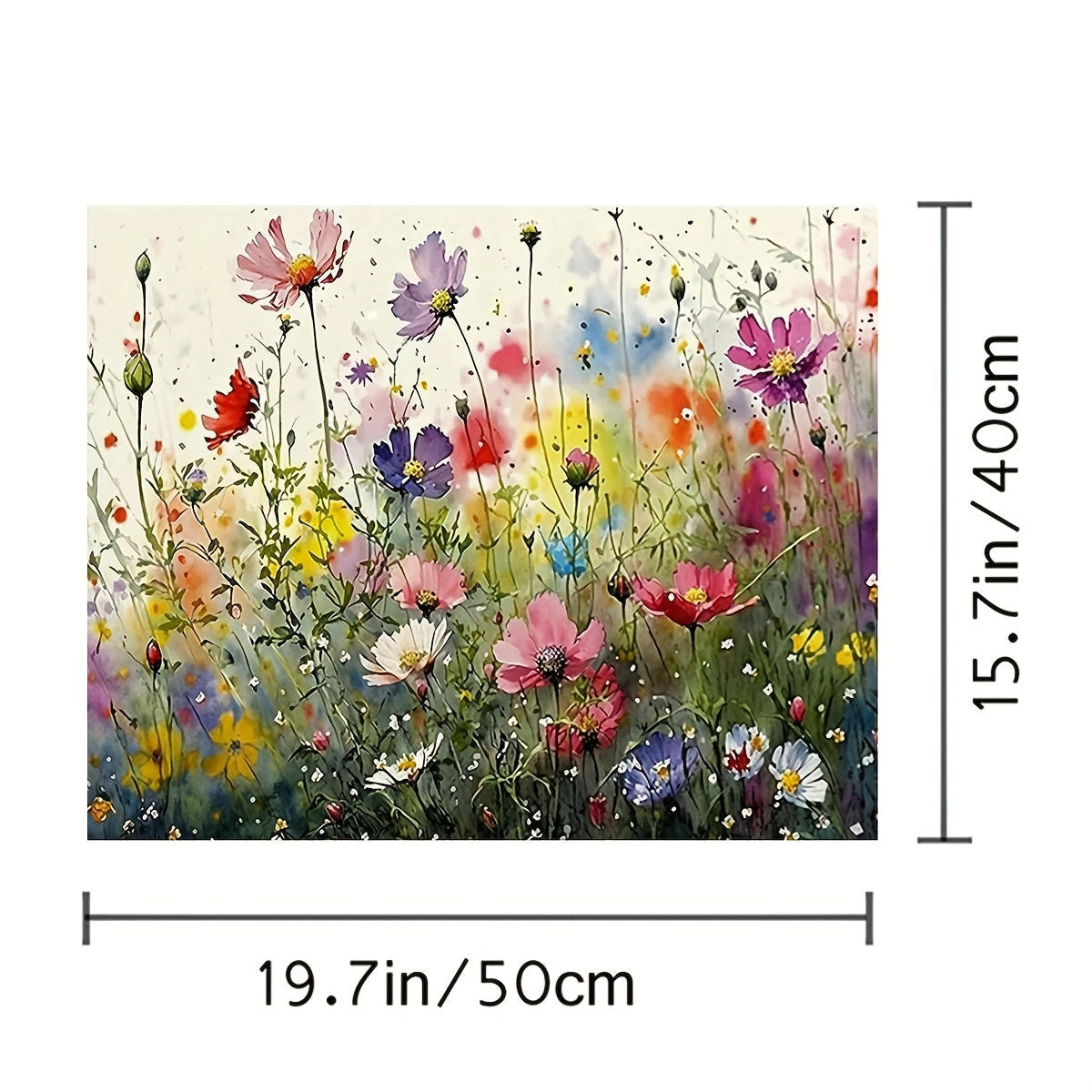 Paint by Numbers Flowers - For Beginners - Wall Art 40.64x50.8 cm Unframed