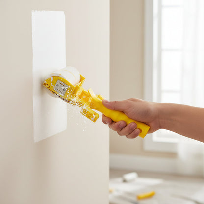 Paint Roller Edger Tool - Tape-Free Baseboard and Crown Molding Guide