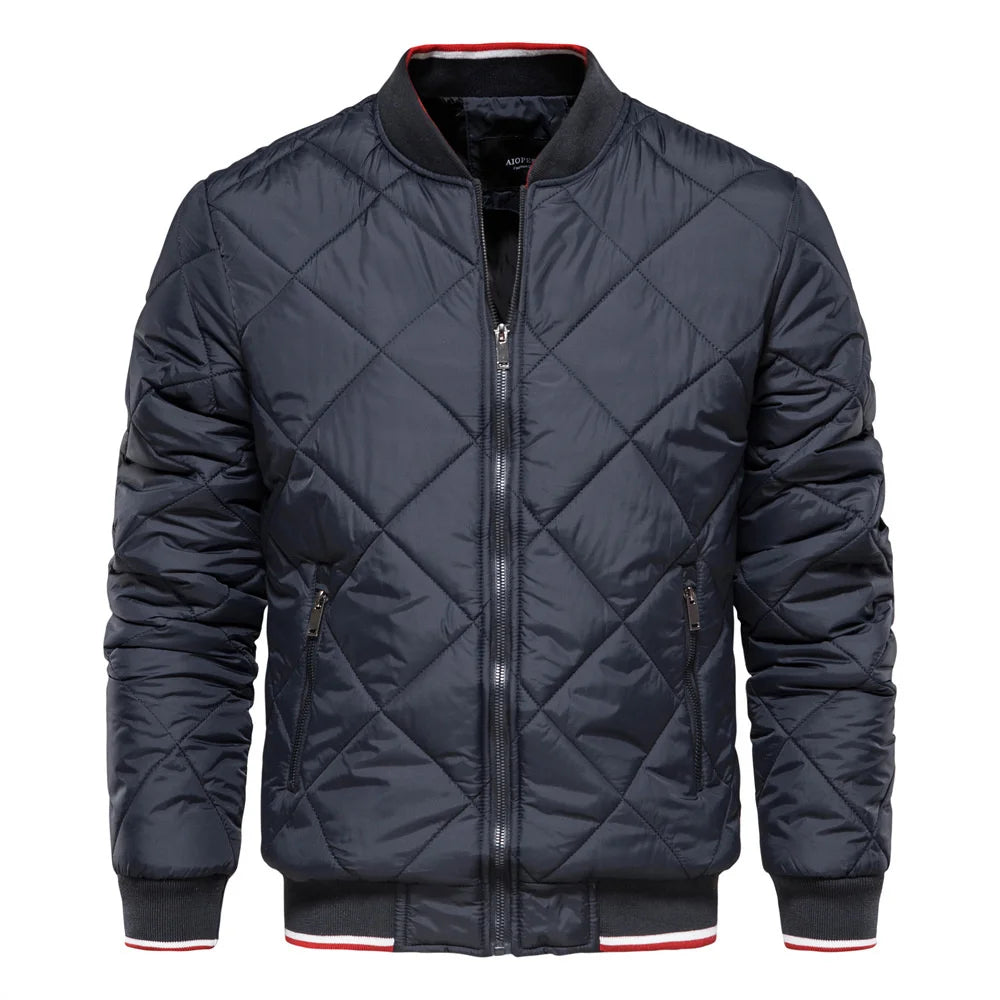 Paul | Men's Diamond Quilted Bomber Jacket - Image 1