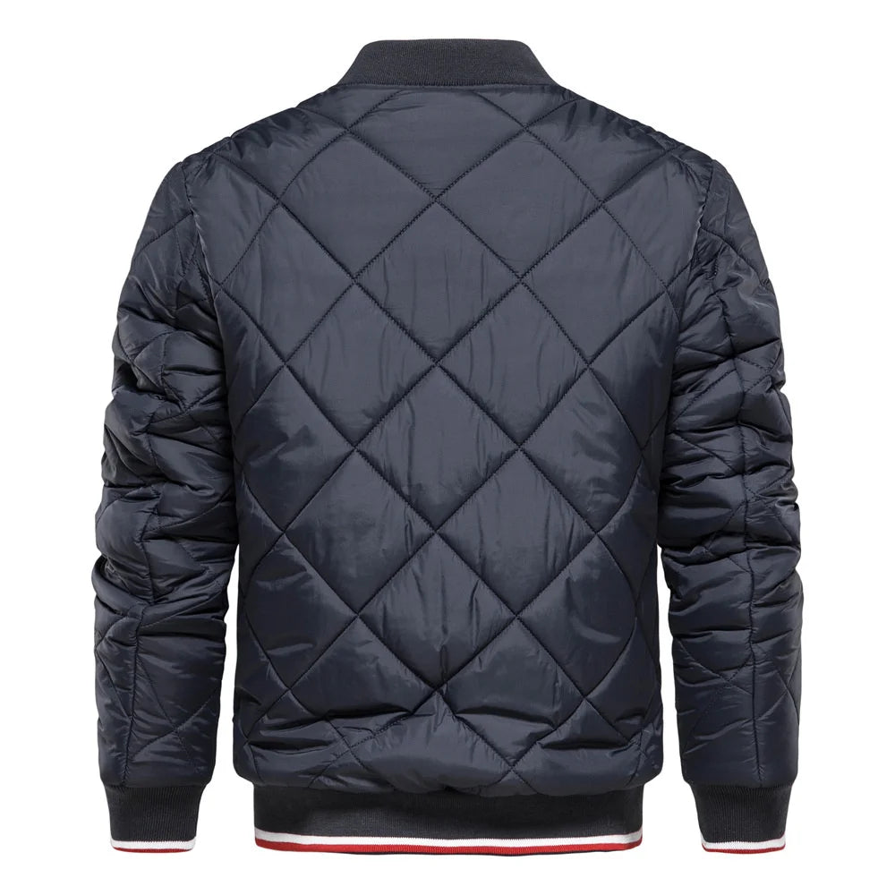 Paul | Men's Diamond Quilted Bomber Jacket - Image 2