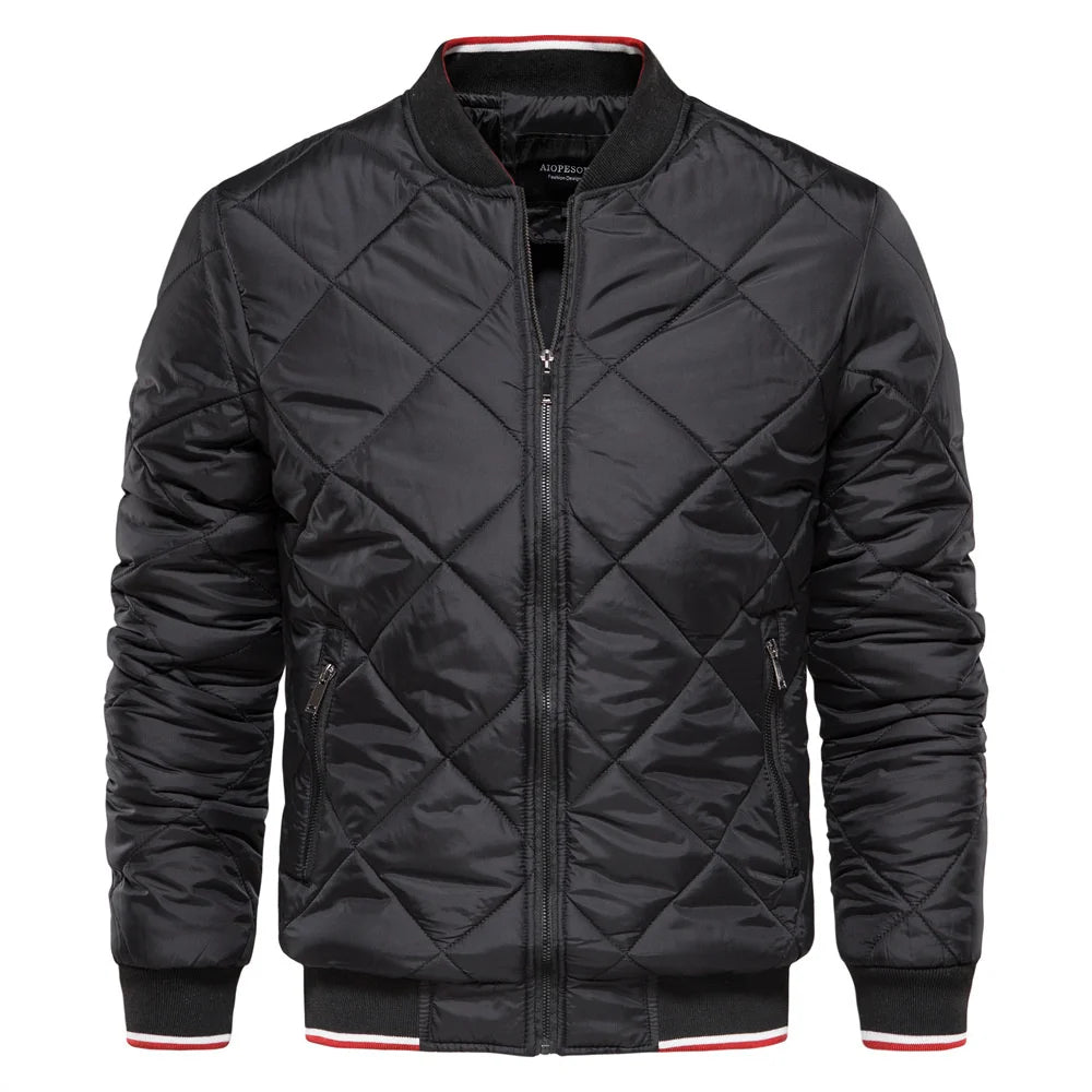 Paul | Men's Diamond Quilted Bomber Jacket - Image 3