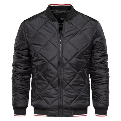 Paul | Men's Diamond Quilted Bomber Jacket - Image 3