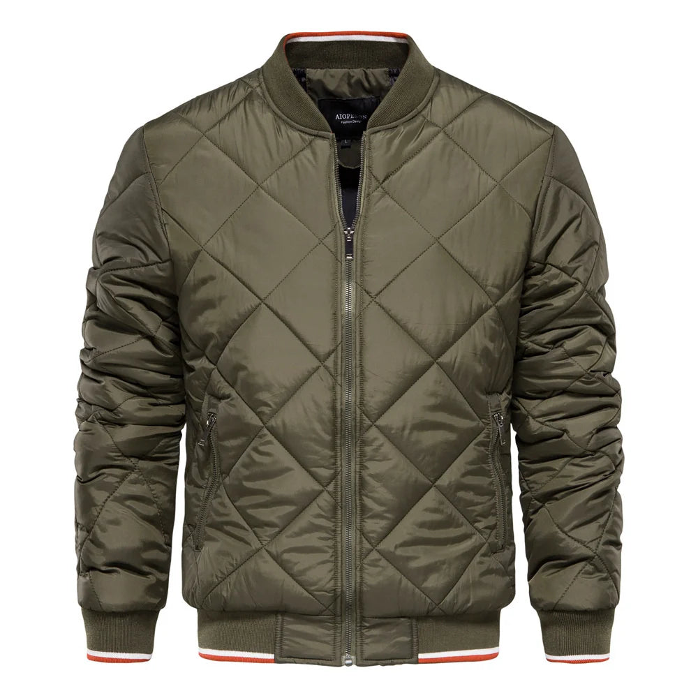 Paul | Men's Diamond Quilted Bomber Jacket - Image 5