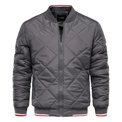 Paul | Men's Diamond Quilted Bomber Jacket - Image 6