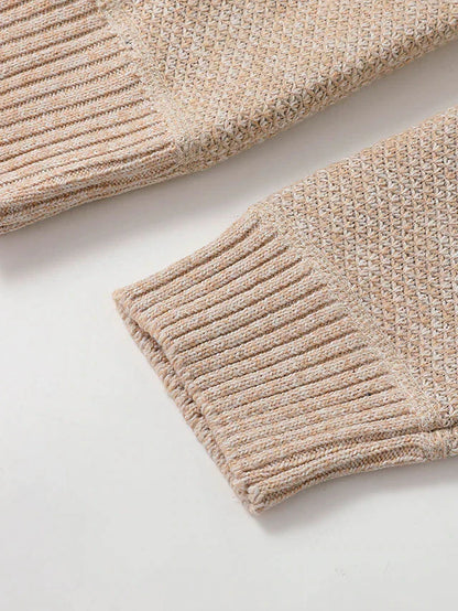 Chad | Men's Full-Zip Ribbed Knit Cardigan - Image 7