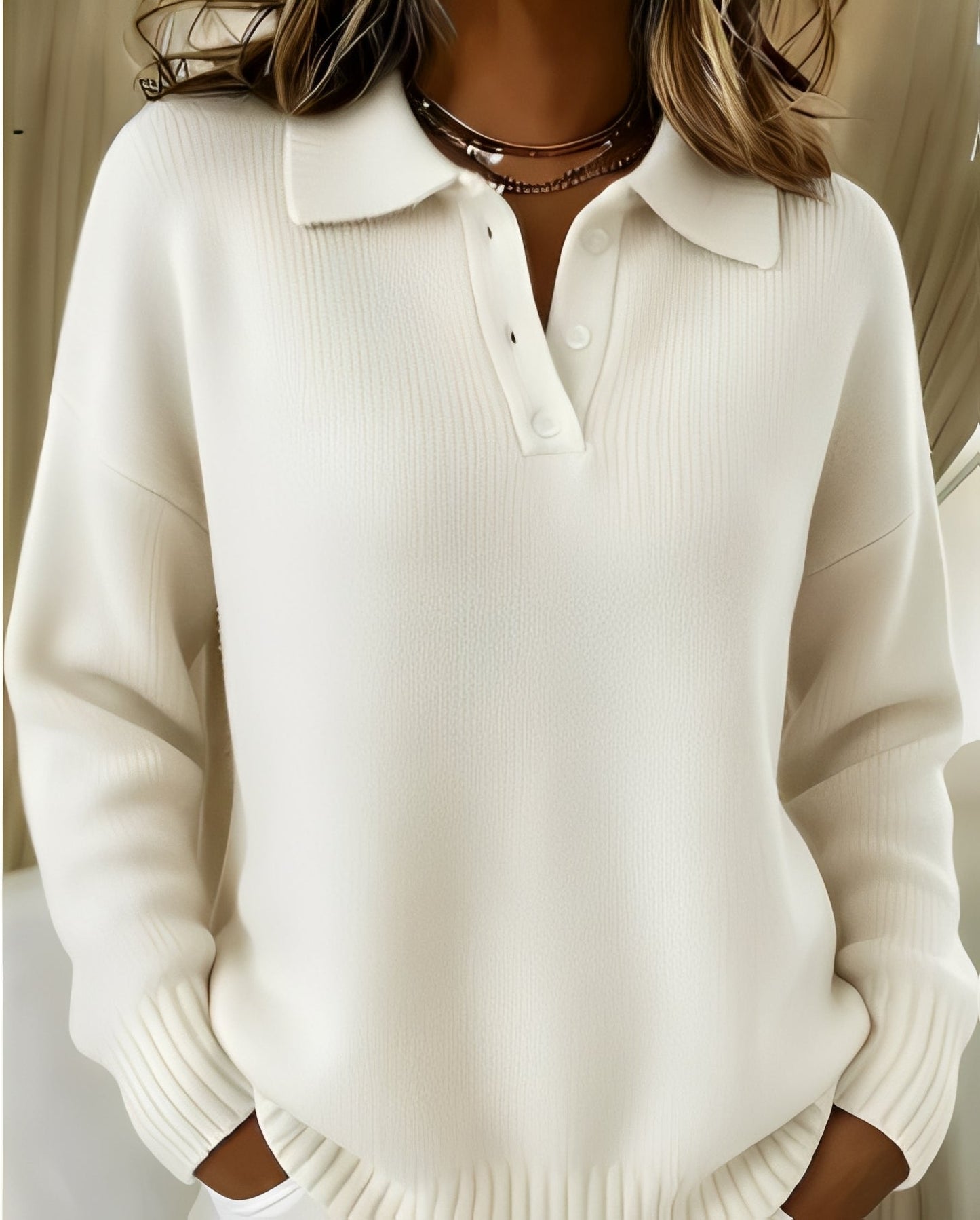 Image of Peggy | Women's Long Sleeve Button-Down Blouse