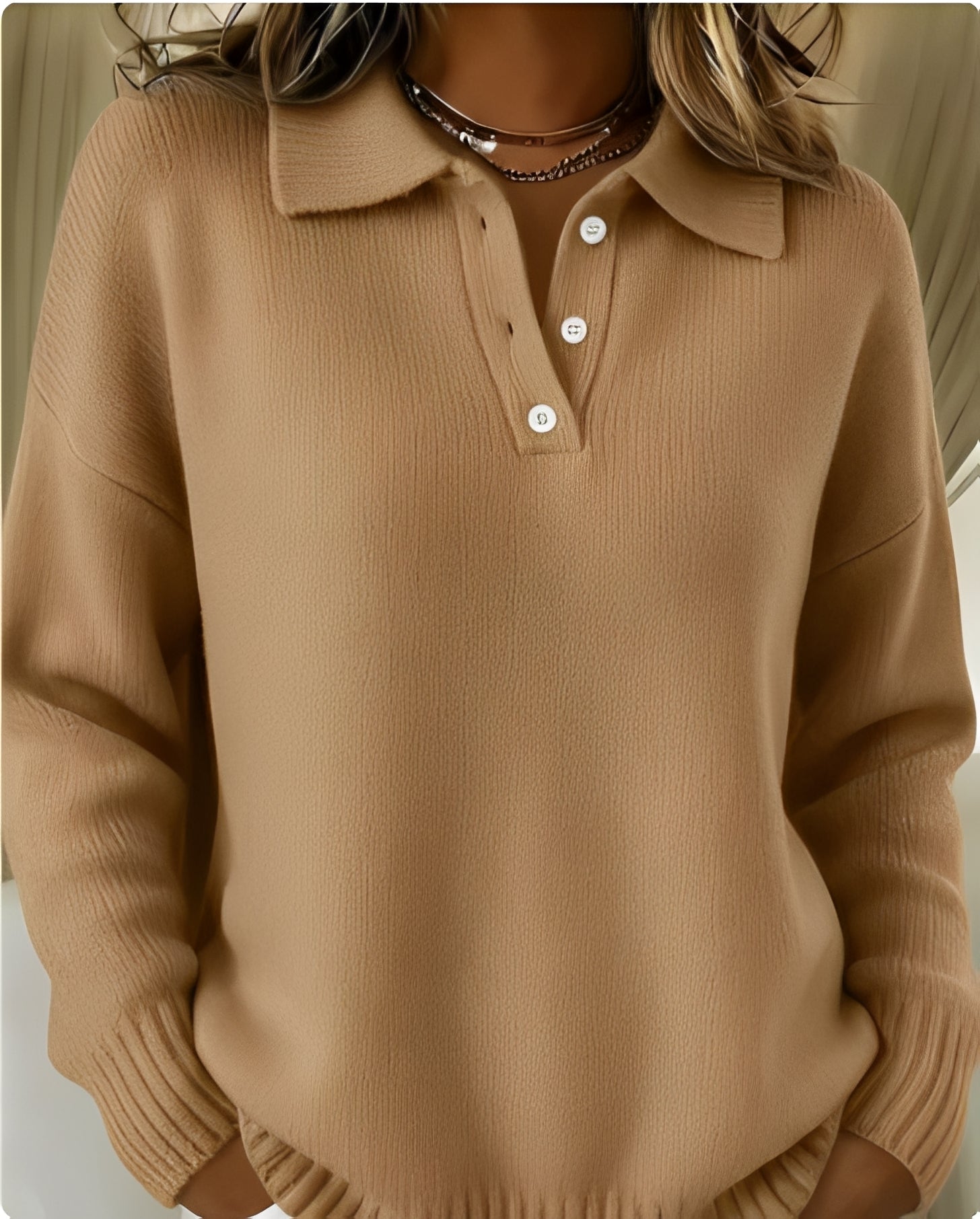 Image of Peggy | Women's Long Sleeve Button-Down Blouse